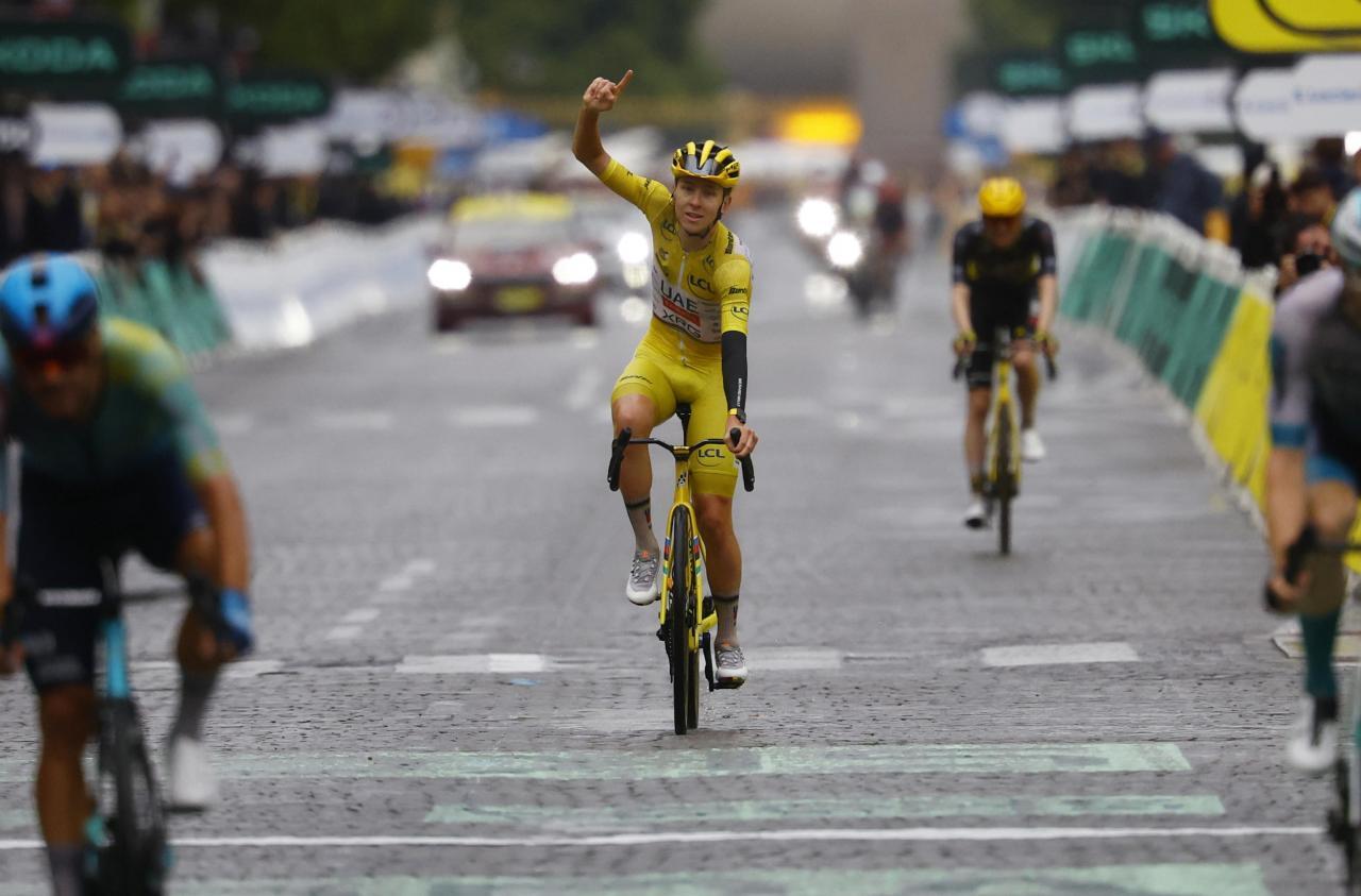 Pogacar gewann die Tour. © ANSA / MARTIN DIVISEK