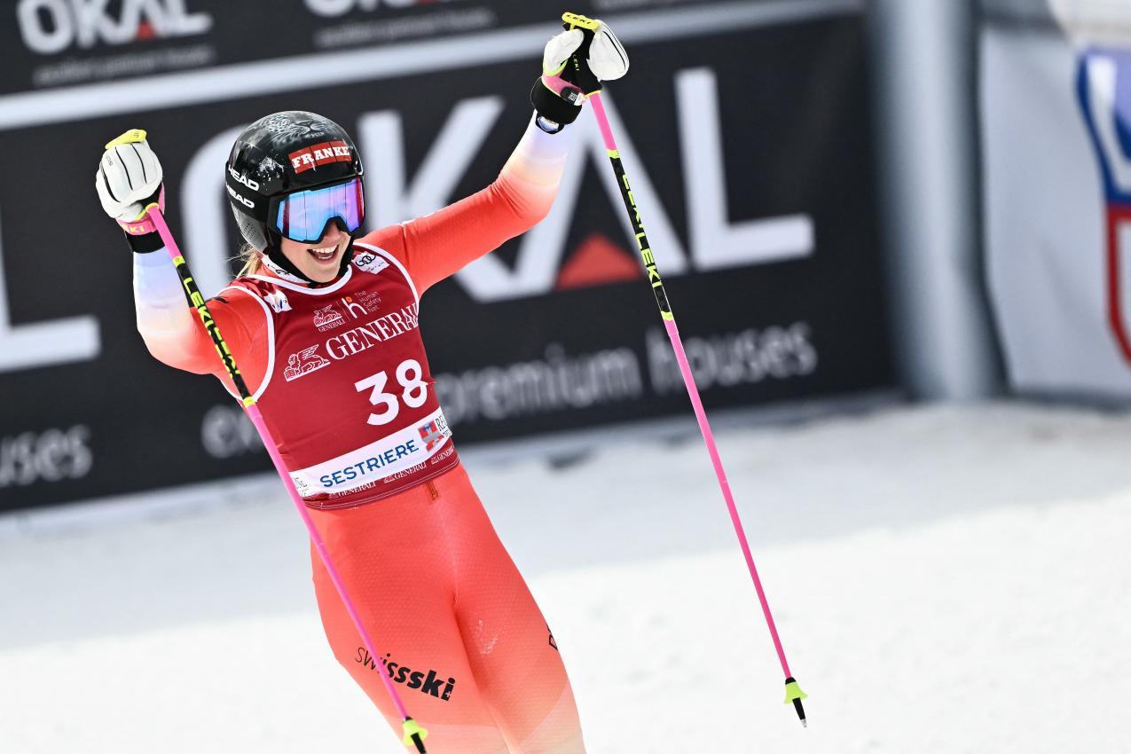 Riesentorlauf-Spezialistin Vanessa Kasper. © AFP / MARCO BERTORELLO