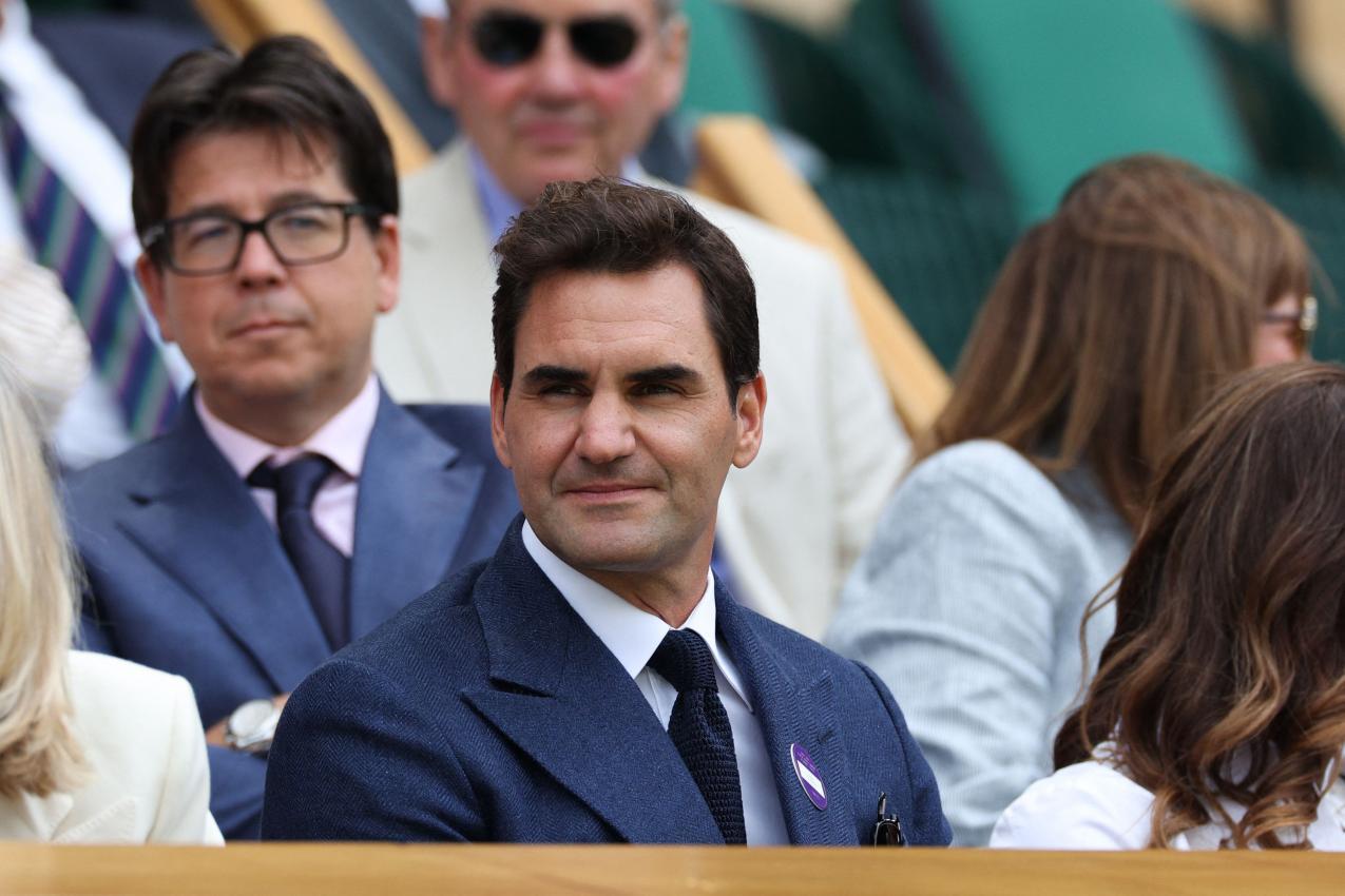 Roger Federer in der Royal Box. © APA/afp / ADRIAN DENNIS