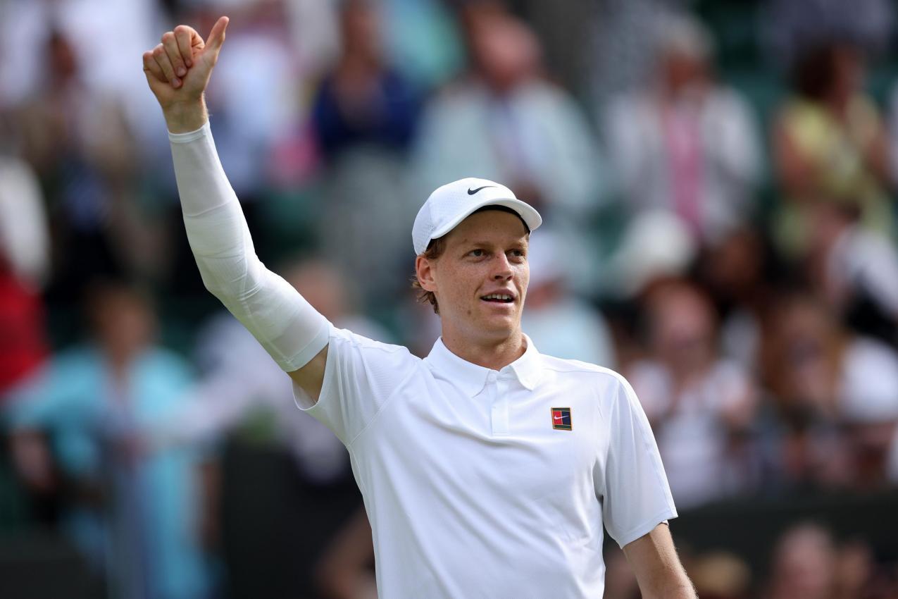 Sinners lädierter Ellenbogen war im Viertelfinale gegen Ben Shelton kein großes Thema. © ANSA / ADAM VAUGHAN