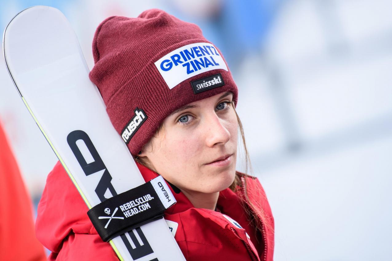 Camille Rast hat nach wie vor mit Schmerzen in der Hüfte zu kämpfen. © ANSA / CHRISTIAN BRUNA