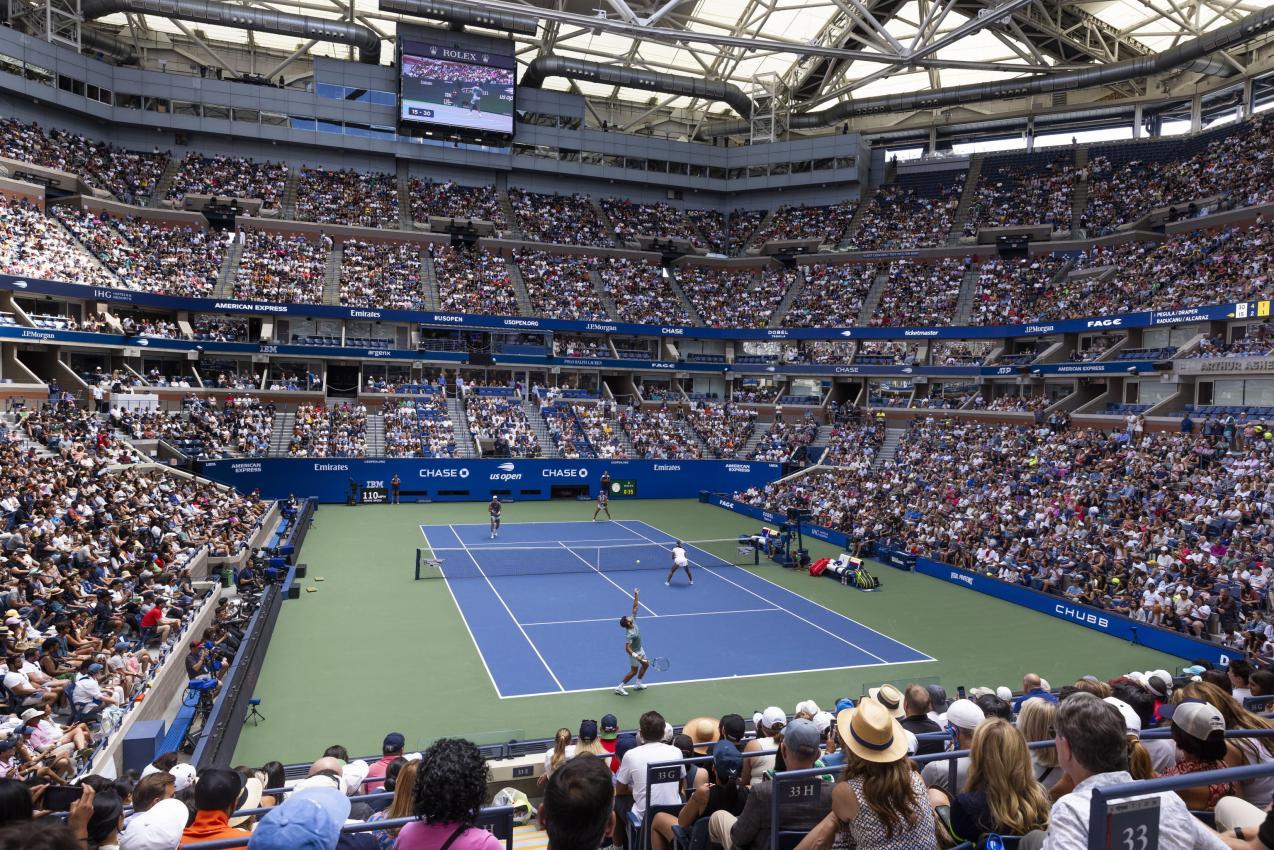 Das Mixed-Doppel in Flushing Meadows war gut besucht. © ANSA / JUSTIN LANE