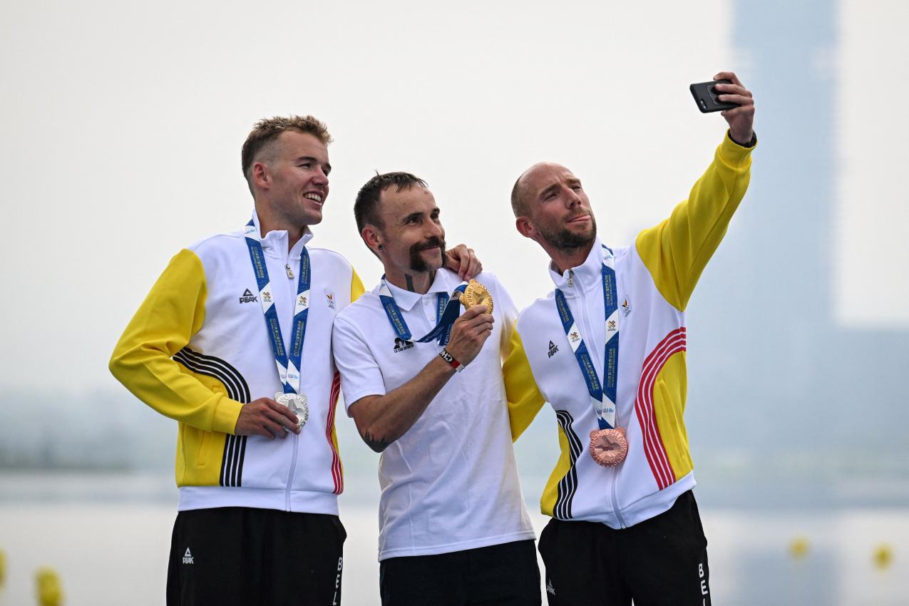 Die Athleten in China genossen das Rampenlicht. © APA/afp / JADE GAO