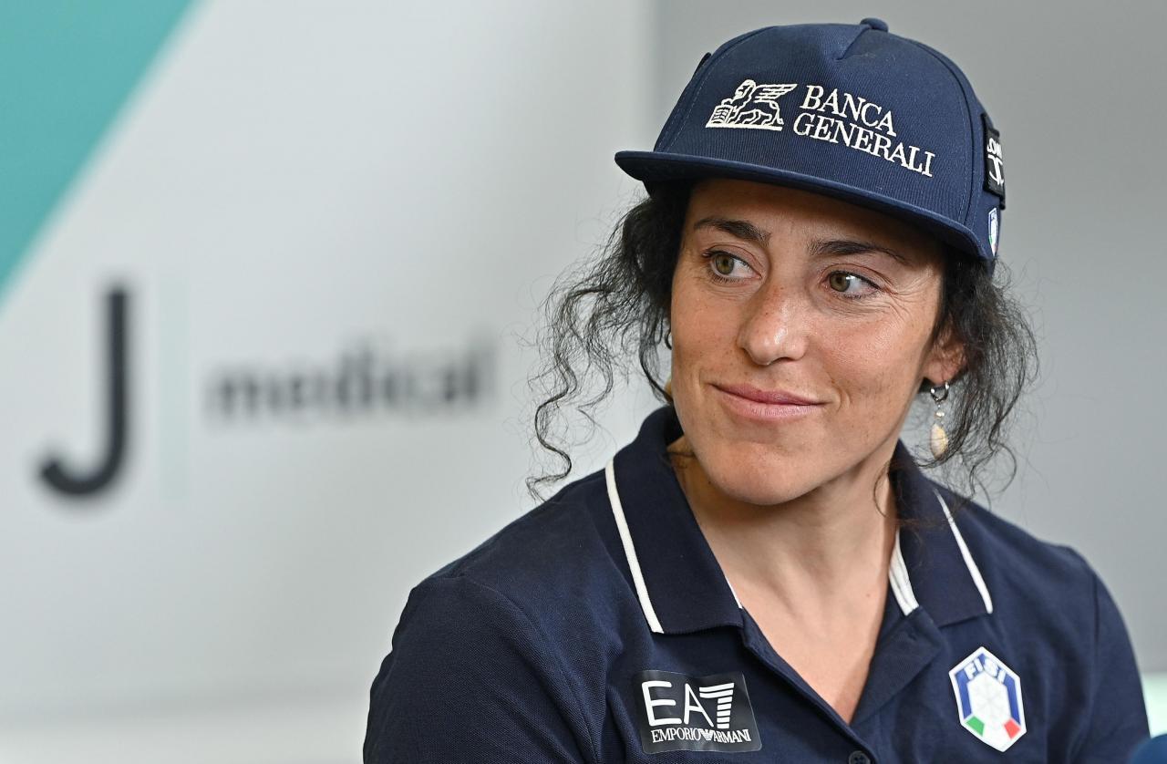 Federica Brignone im Jmedical, dem renommierten Reha-Zentrum von Fußballklub Juventus. © ANSA / Alessandro Di Marco