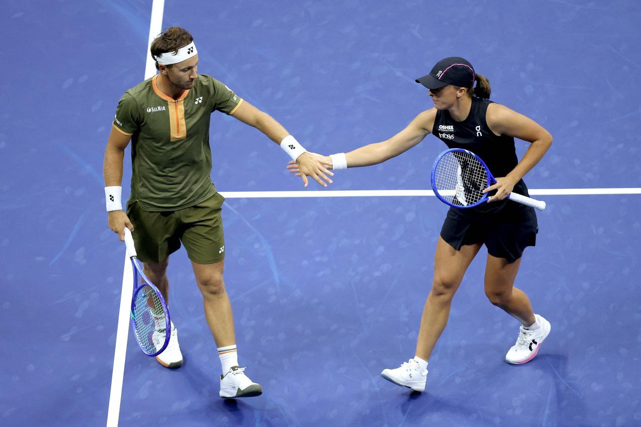 Iga Swiatek (r.) und Capser Ruud mussten sich geschlagen geben. © APA / MATTHEW STOCKMAN