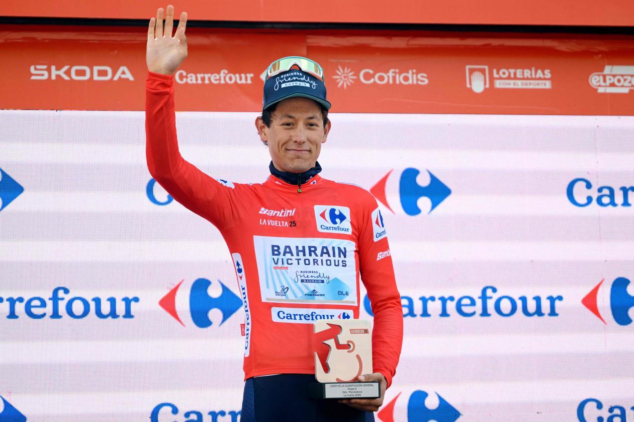 Torstein Träen takes over the red jersey. © APA/afp / JOSEP LAGO