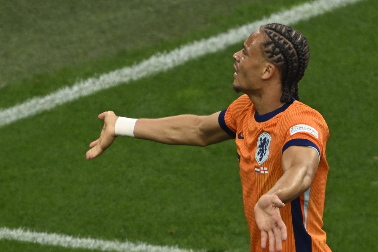 Xavi Simons soll zu Tottenham wechseln. © APA/afp / INA FASSBENDER