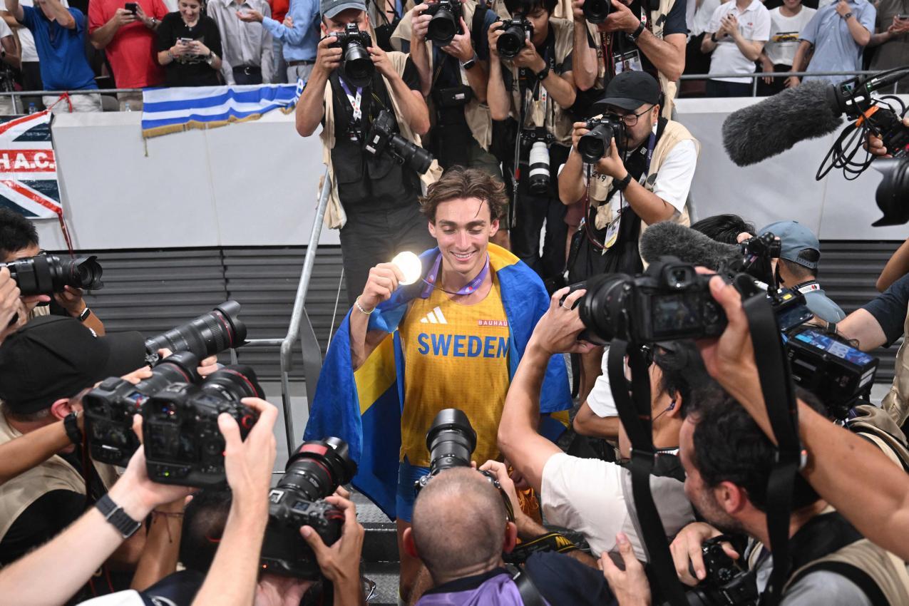 Armand Duplantis is a superstar. © APA/afp / KIRILL KUDRYAVTSEV