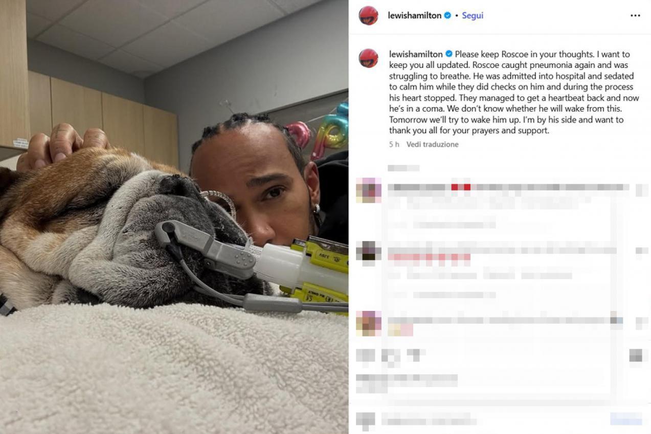 Hamilton's post on Instagram. © ANSA / Instagram / Lewis Hamilton