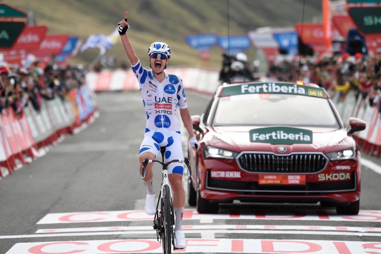 Jay Vine gewann die Etappe. © APA/afp / ANDER GILLENEA