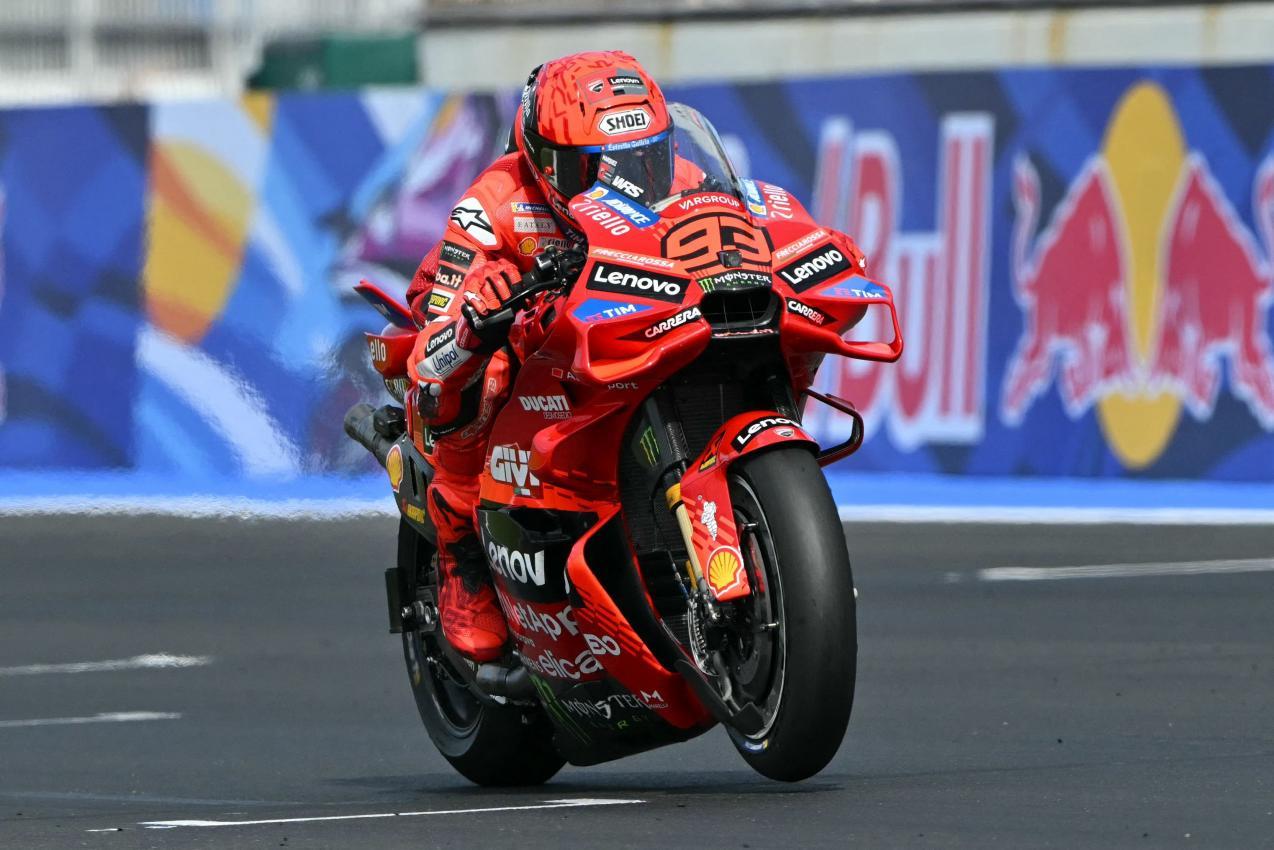 Marc Marquez took his eleventh win of the season. © APA/afp / ANDREAS SOLARO
