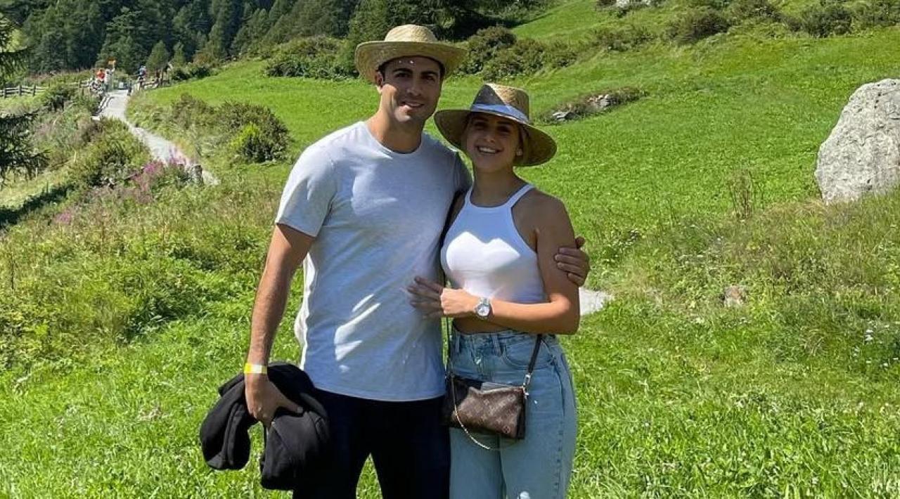 Mark Barberio with his wife Charlotte. She is from Switzerland. © Instagram