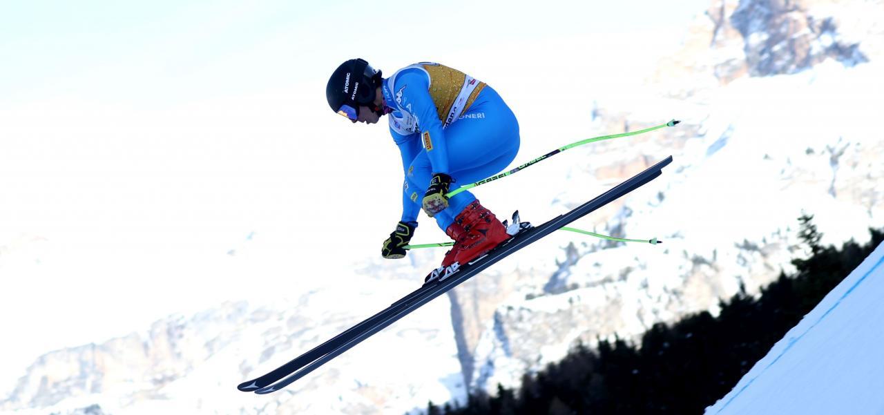Matteo Franzoso at his World Cup debut in Val Gardena in December 2021. © Pentaphoto