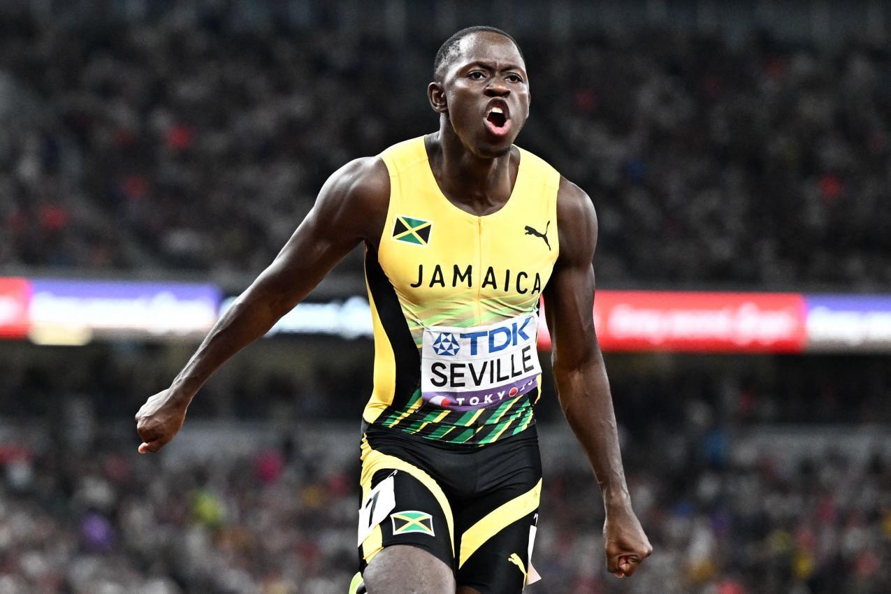 Oblique Seville won World Championship gold in the 100 m. © APA/afp / JEWEL SAMAD