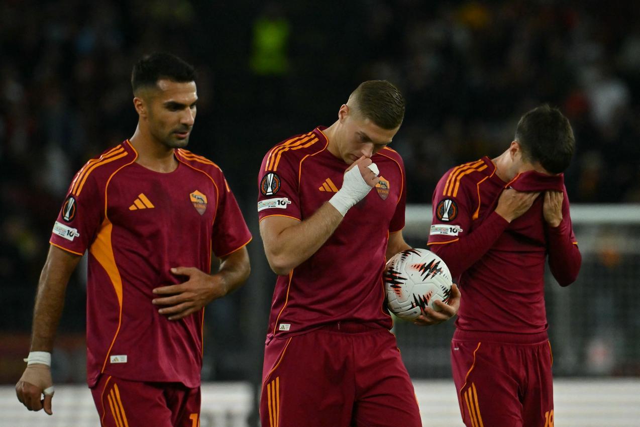 Die Roma hatte keinen guten Abend. © APA/afp / FILIPPO MONTEFORTE