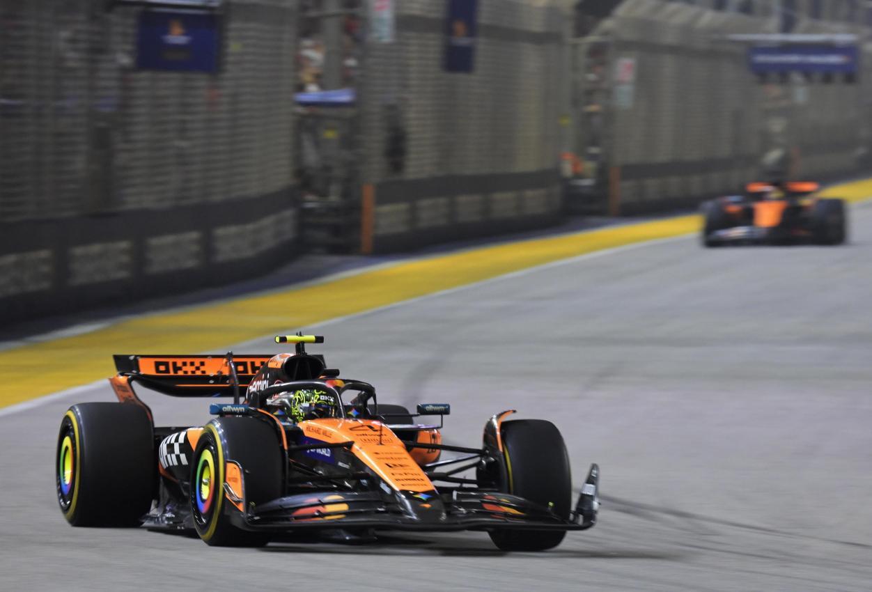 Lando Norris a remporté le championnat des constructeurs avec McLaren. © ANSA / TOM WHITE