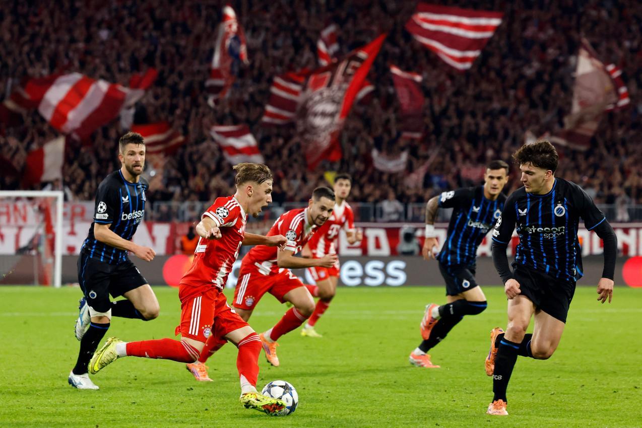Lennart Karl ist der jüngste Champions-League-Torschütze Bayerns. © APA/afp / ALEXANDRA BEIER