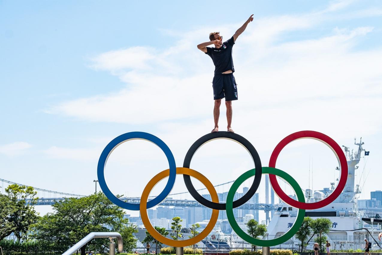 Michael Piccolruaz aux Jeux Olympiques de 2021.