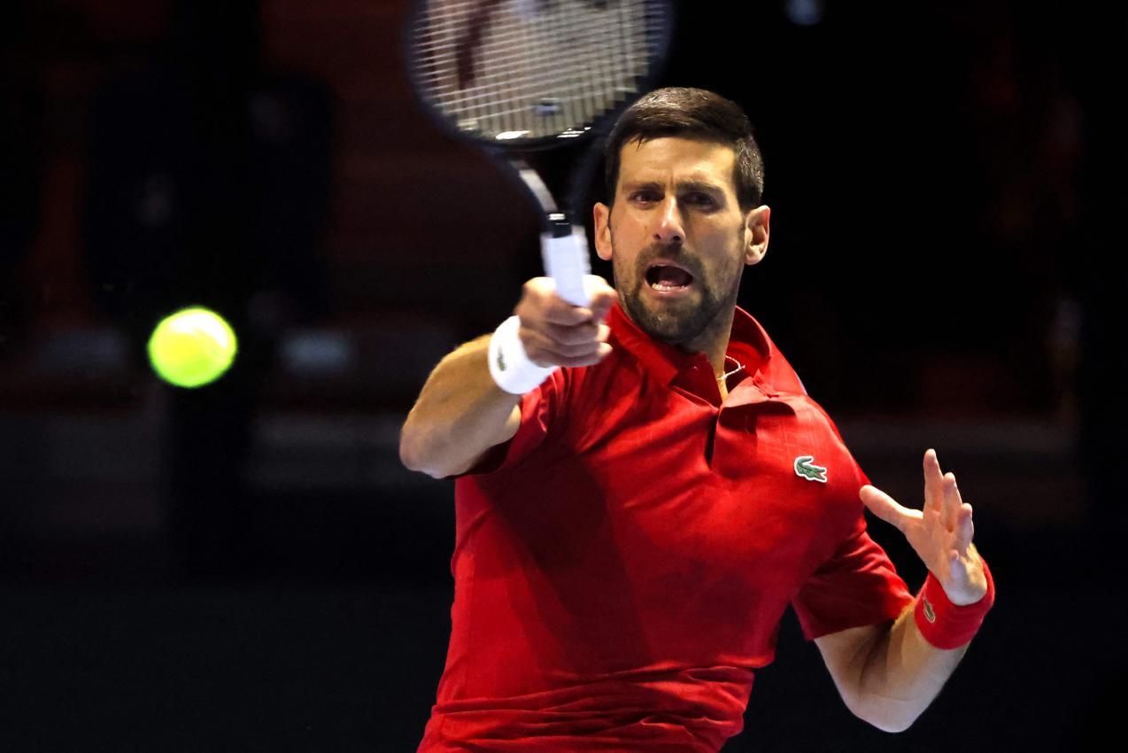 Novak Djokovic hatte gegen Jannik Sinner keine Chance. © APA/afp / FAYEZ NURELDINE