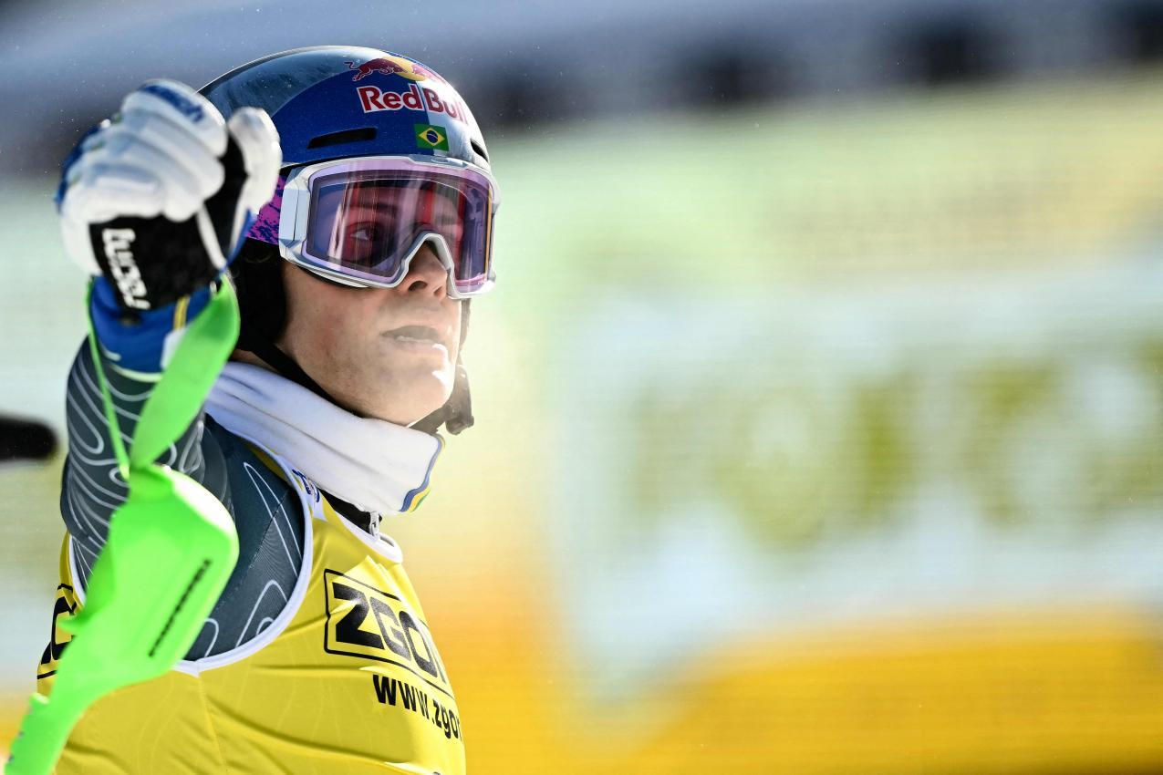 La star du ski Lucas Braathen. © APA/afp / MARCO BERTORELLO
