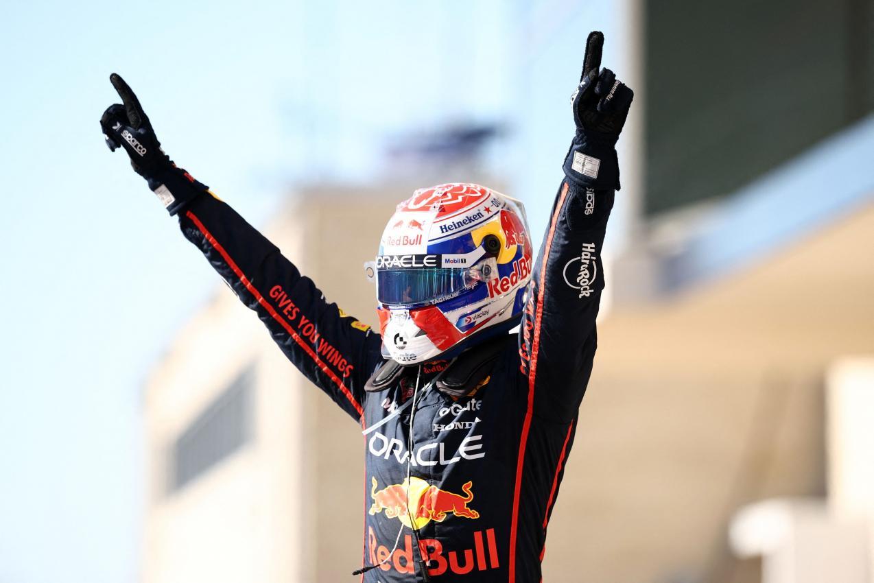 So jubelt Verstappen. © APA / JARED C. TILTON