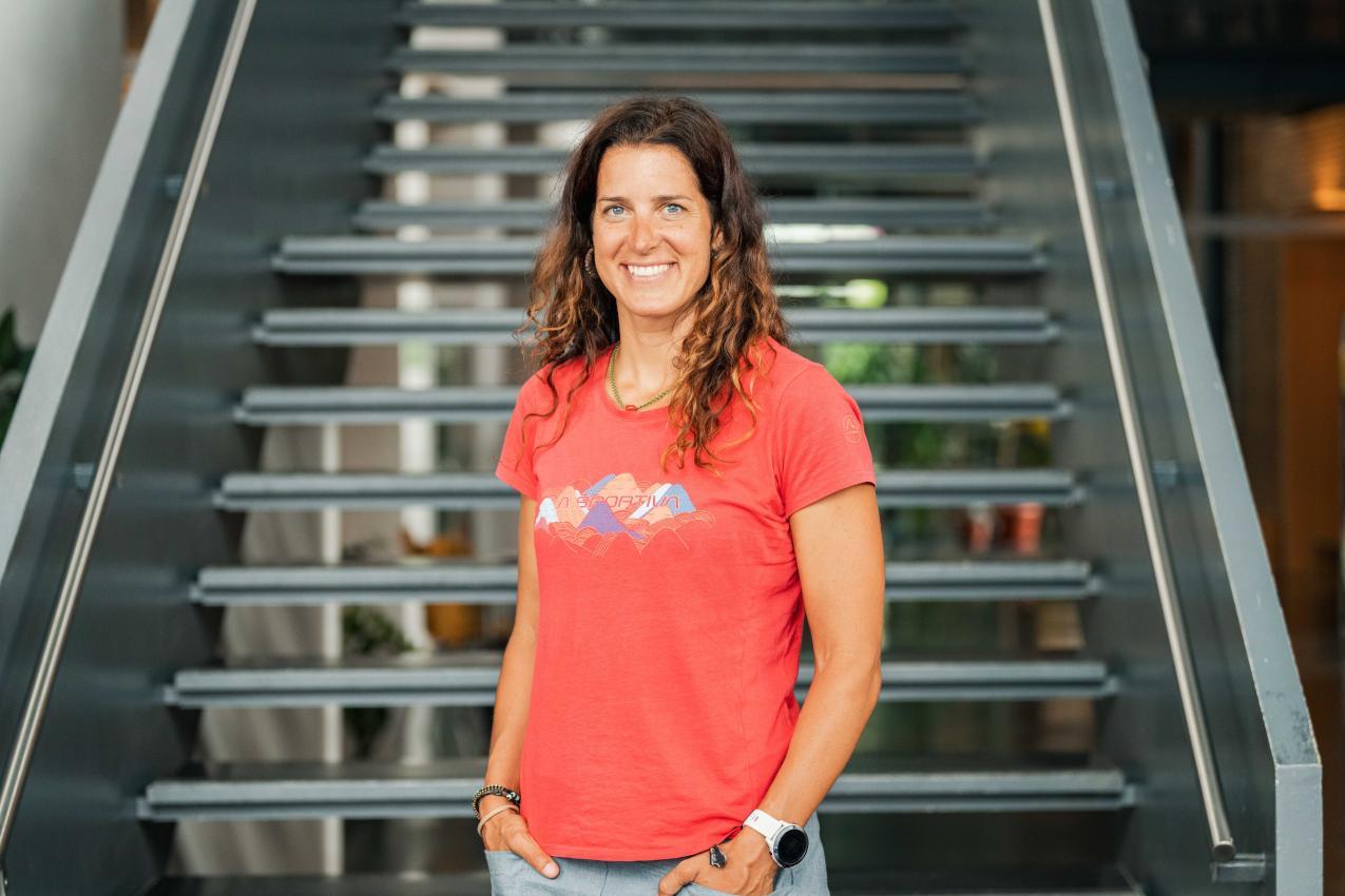 Tamara Lunger stand Rede und Antwort. © Josef Plaickner