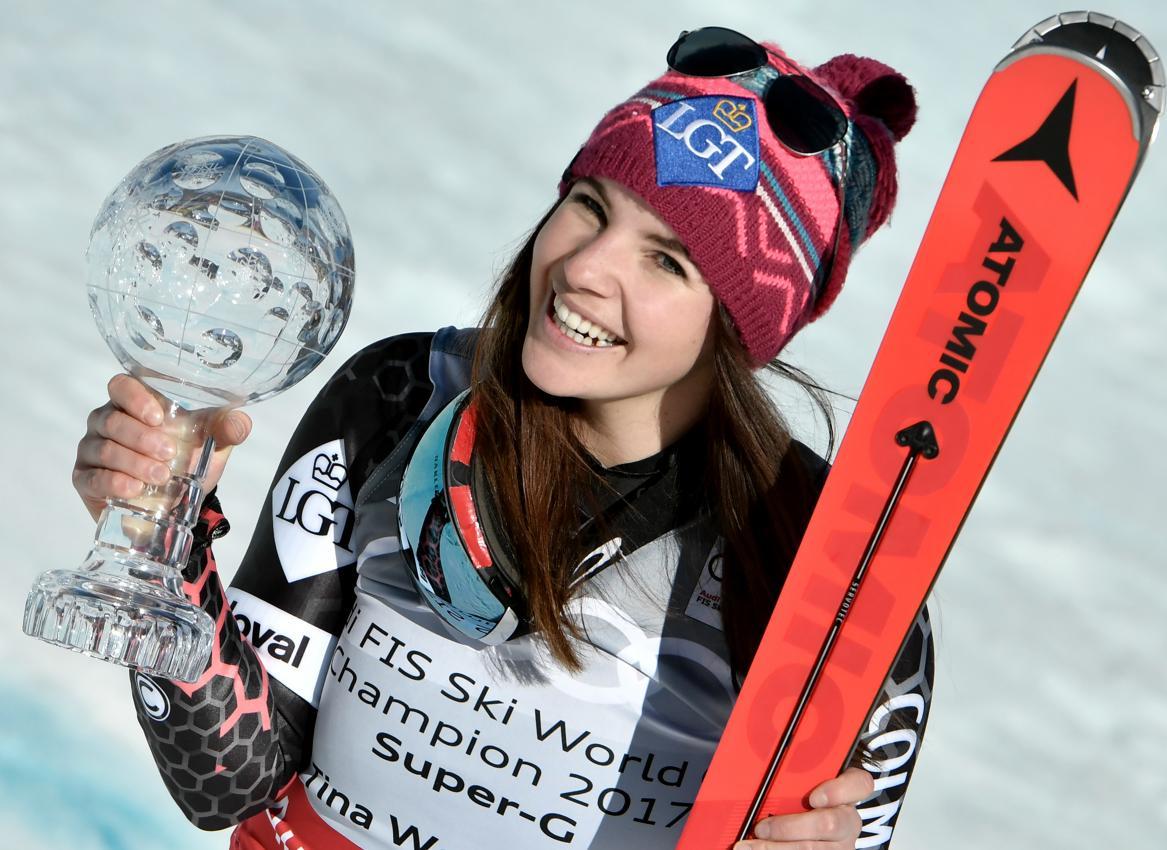 Tina Weirather gewann auch die kleine Kristallkugel im Super-G. © APA / HANS KLAUS TECHT