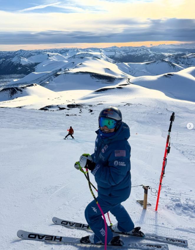 Training in Chile. @instagram/lindseyvonn