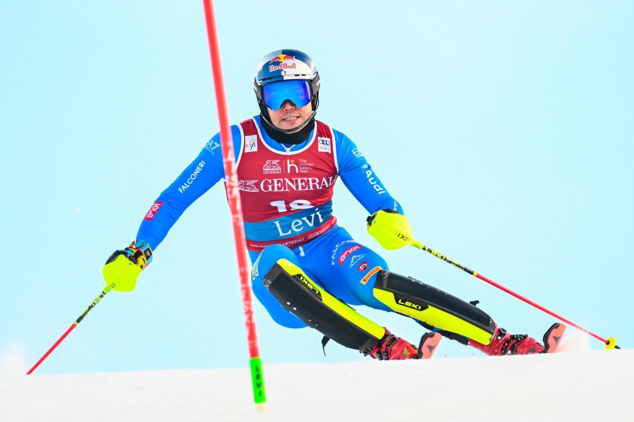 Alex Vinatzer didn't see the finish line. © ANSA / KIMMO BRANDT