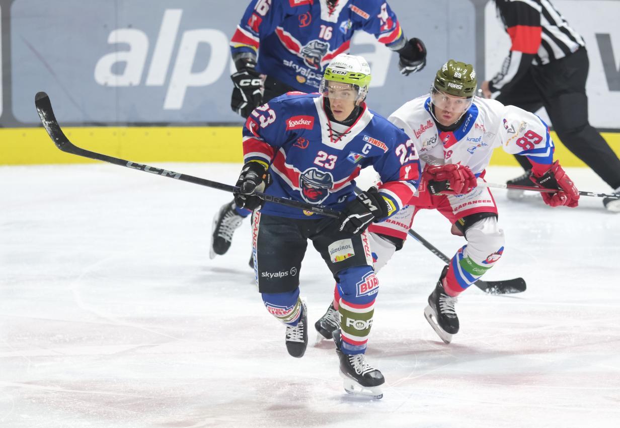 Auch Simon Kostner erzielte einen Treffer. © Rittner Buam / Max Pattis