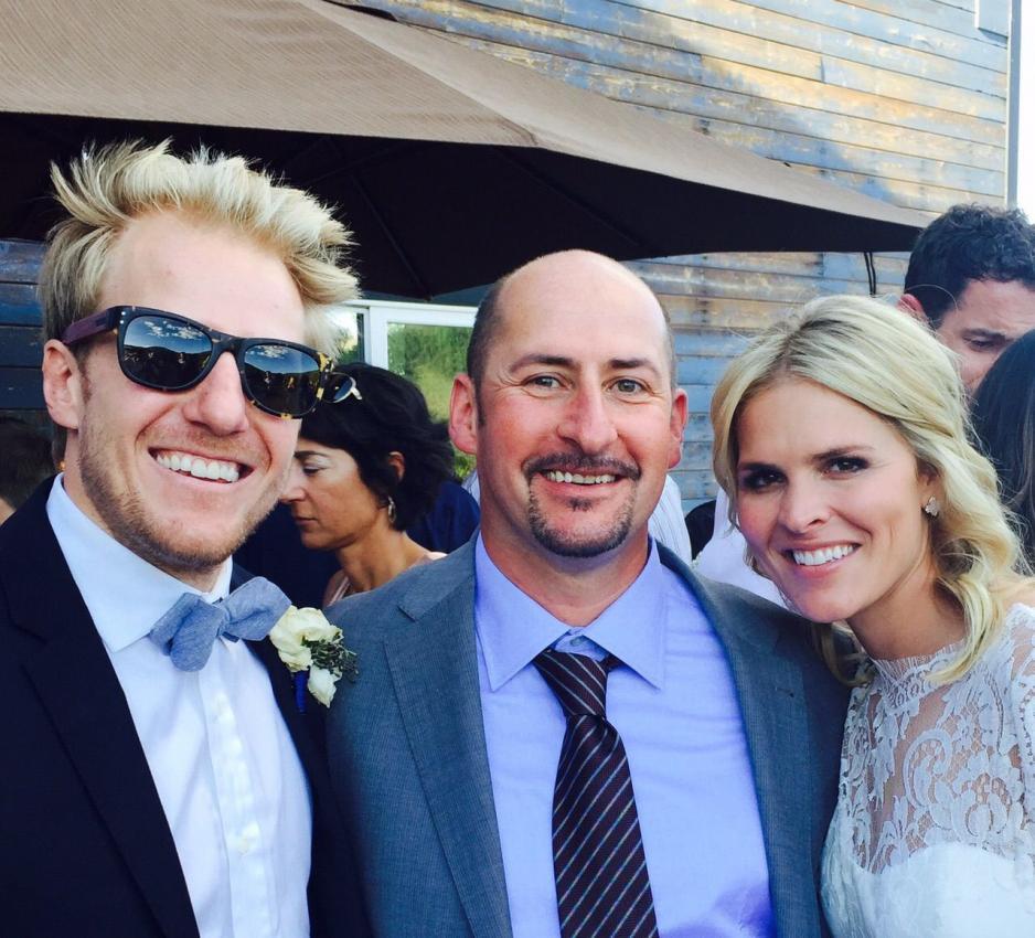 Christof Wörndle mit dem Ehepaar Ted und Mia Ligety.