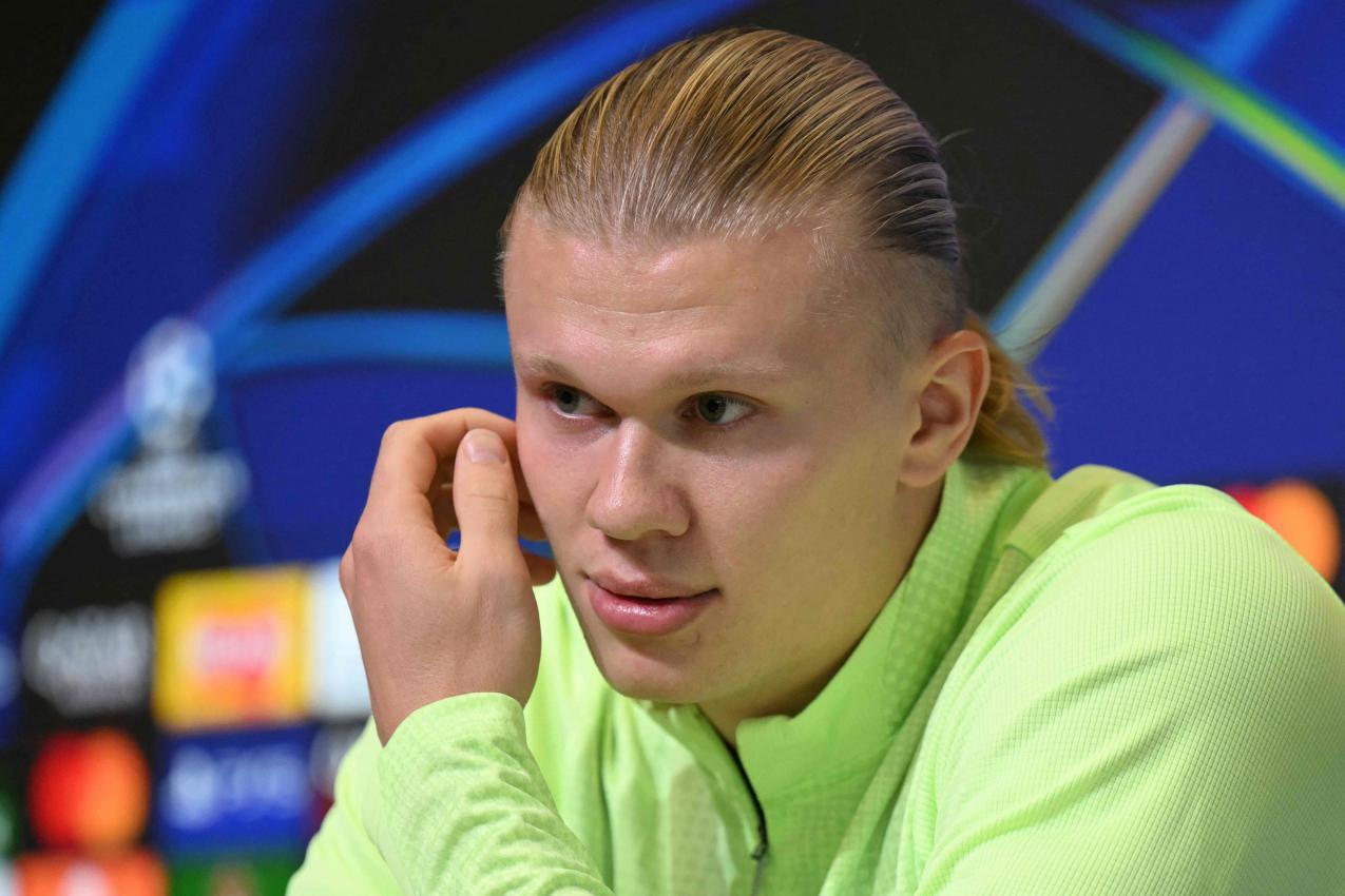 Erling Haaland will gegen seinen Ex-Klub treffen. © APA/afp / OLI SCARFF