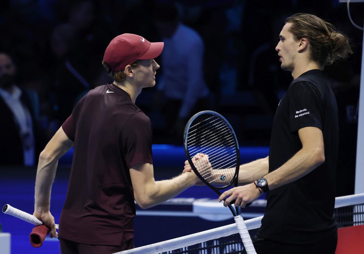 Gegen Jannik Sinner hatte Zverev heuer so gut wie keine Chance. © FELICE CALABRO' / Felice Calabro'
