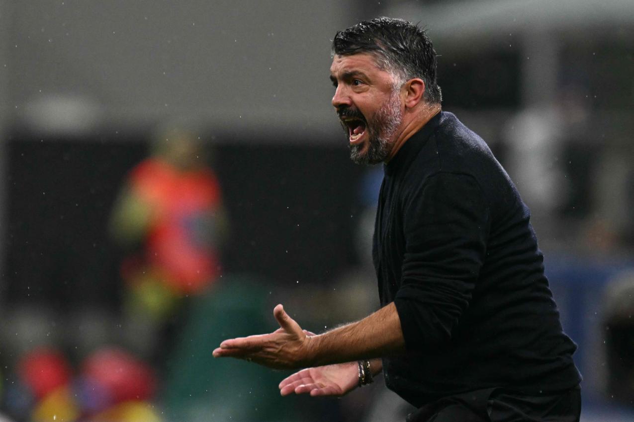 Gennaro Gattuso musste ein Vier-Tore-Spektakel der Norweger mitansehen. © APA/afp / STEFANO RELLANDINI