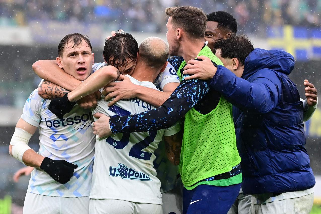 L'Inter a eu doublement de la chance dimanche. © APA/afp / PIERO CRUCIATTI