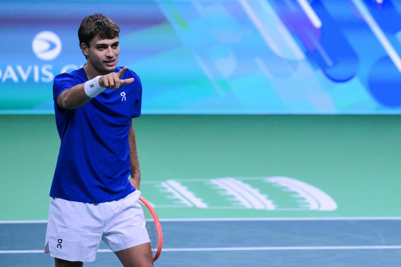 Italiens Nummer 1 in Bologna: Flavio Cobolli. © APA/afp / TIZIANA FABI