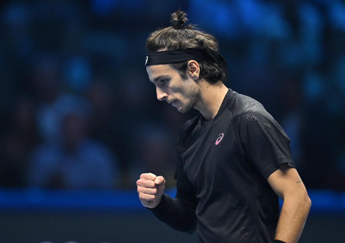 Musetti spielt derzeit bei den ATP Finals in Turin. © ANSA / ALESSANDRO DI MARCO