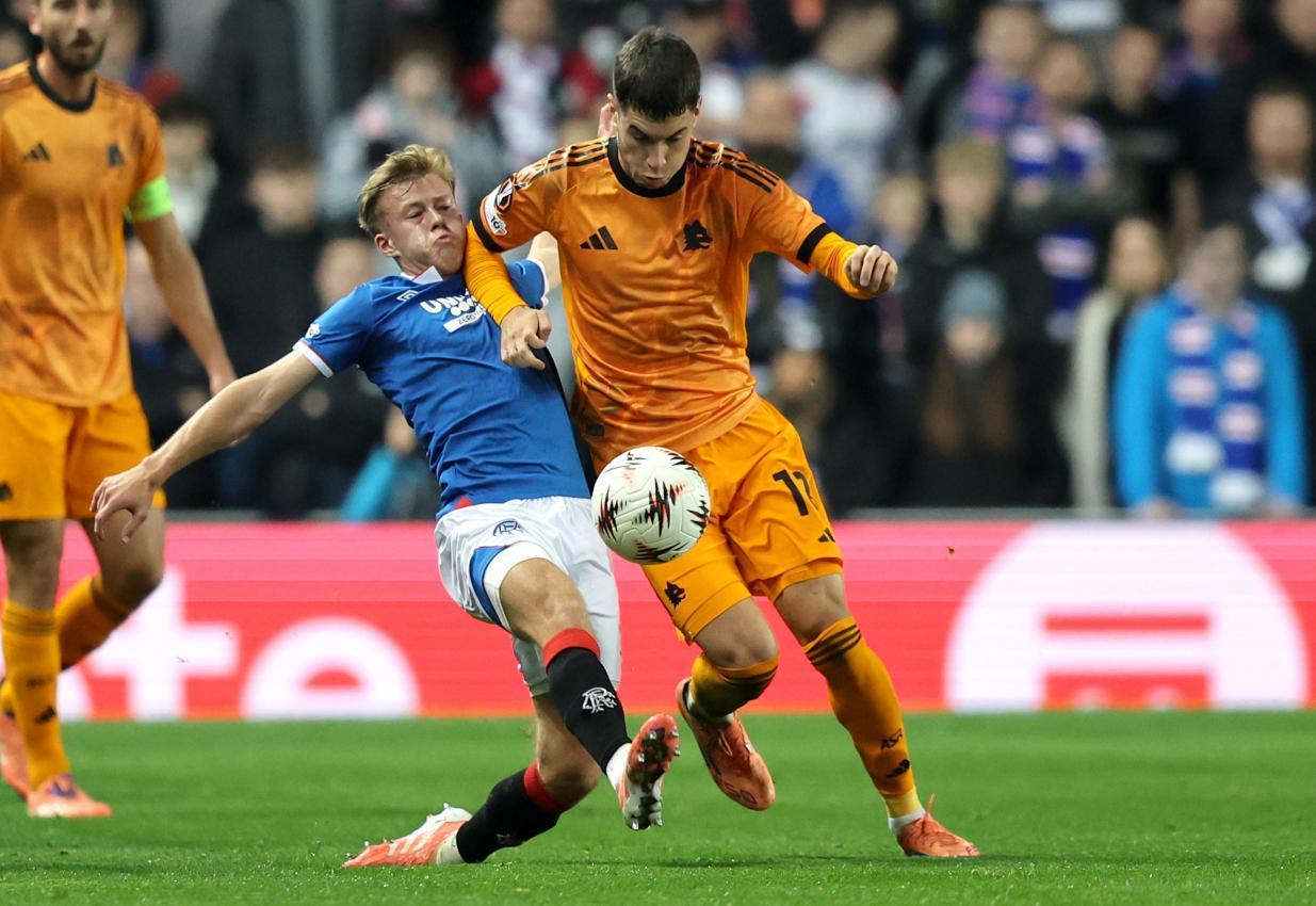 Torschütze für die Roma: Matias Soulè (r.). © ANSA / ROBERT PERRY