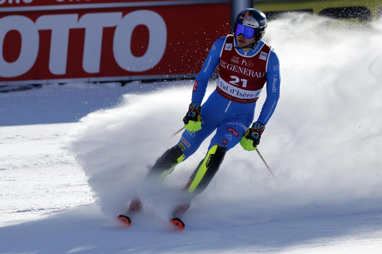 Alex Vinatzer machte im Finale 21 Plätze gut. © ANSA / SEBASTIEN NOGIER