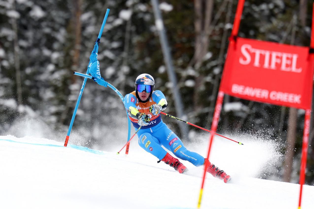 Alex Vinatzer raste von Platz 10 auf Rang 2 vor. © APA / SEAN M. HAFFEY