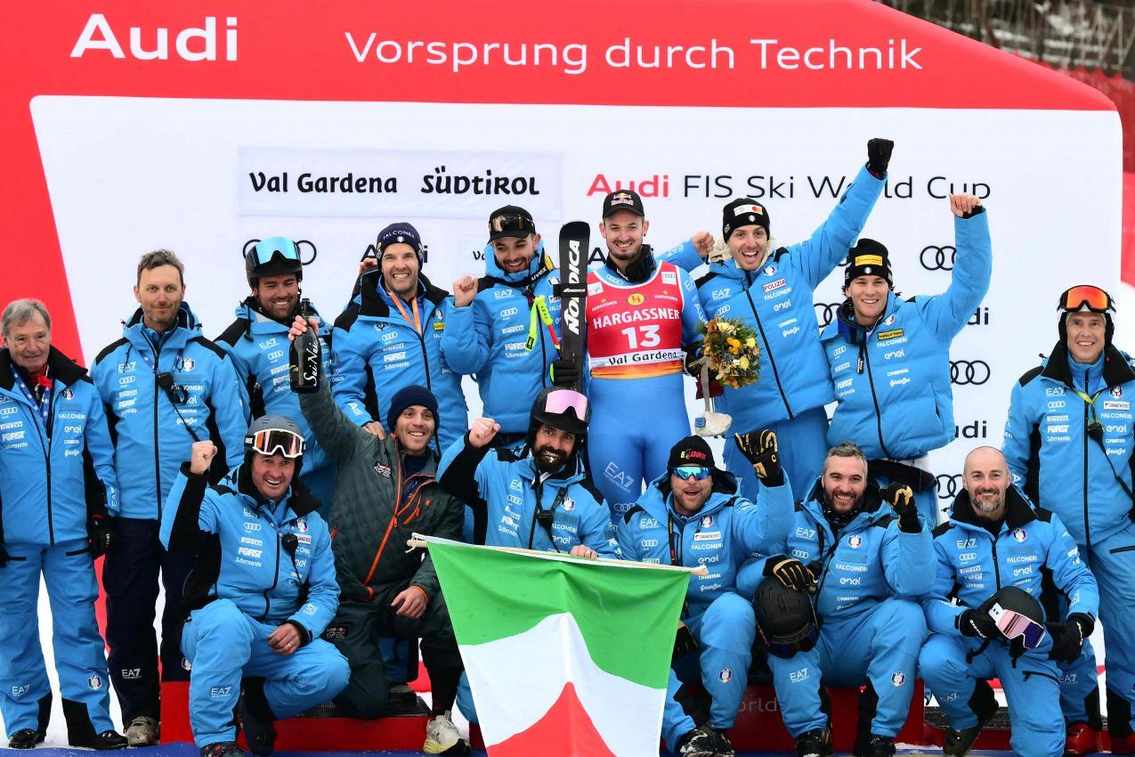 Die Azzurri feierten ein starkes Teamergebnis. © APA/afp / STEFANO RELLANDINI