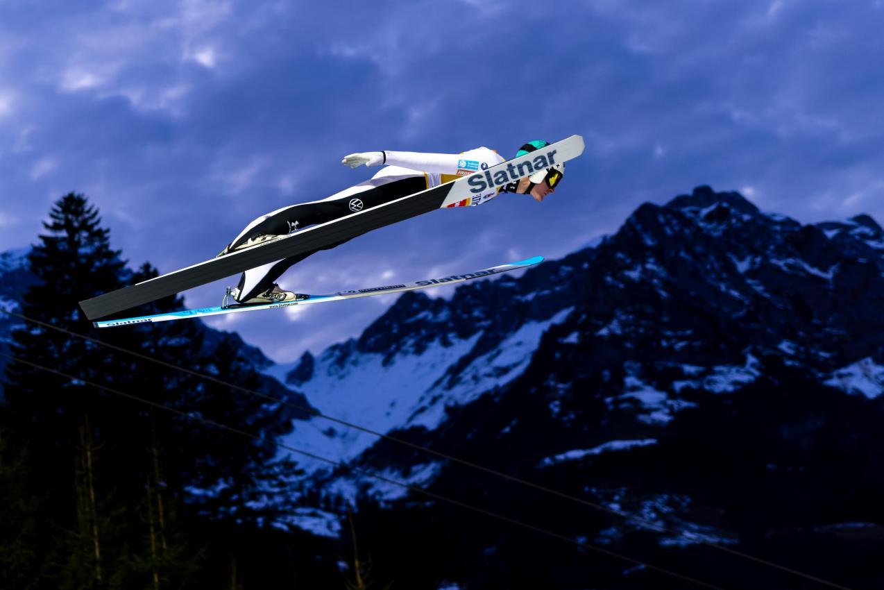 Domen Prevc flog neuerlich allen davon. © ANSA / URS FLUEELER