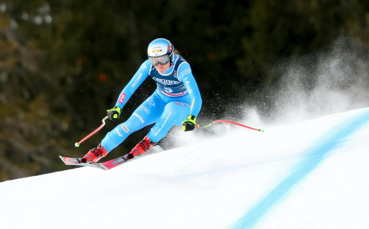 Eröffnete das Training am Mittwoch: Nicol Delago. © APA / TOBIAS STEINMAURER