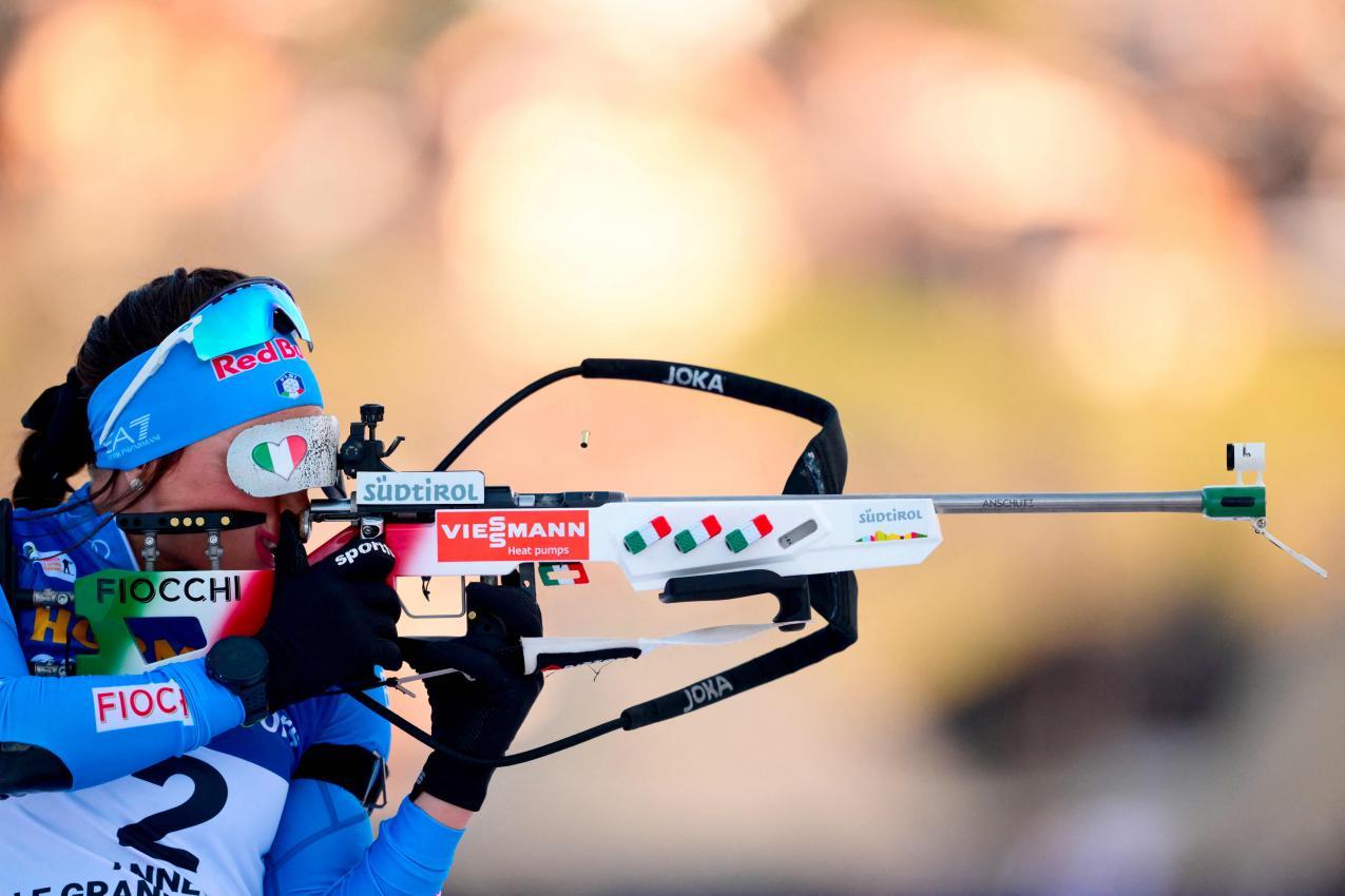 Für Dorothea Wierer gab es dieses Mal nichts zu holen. © APA/afp / OLIVIER CHASSIGNOLE