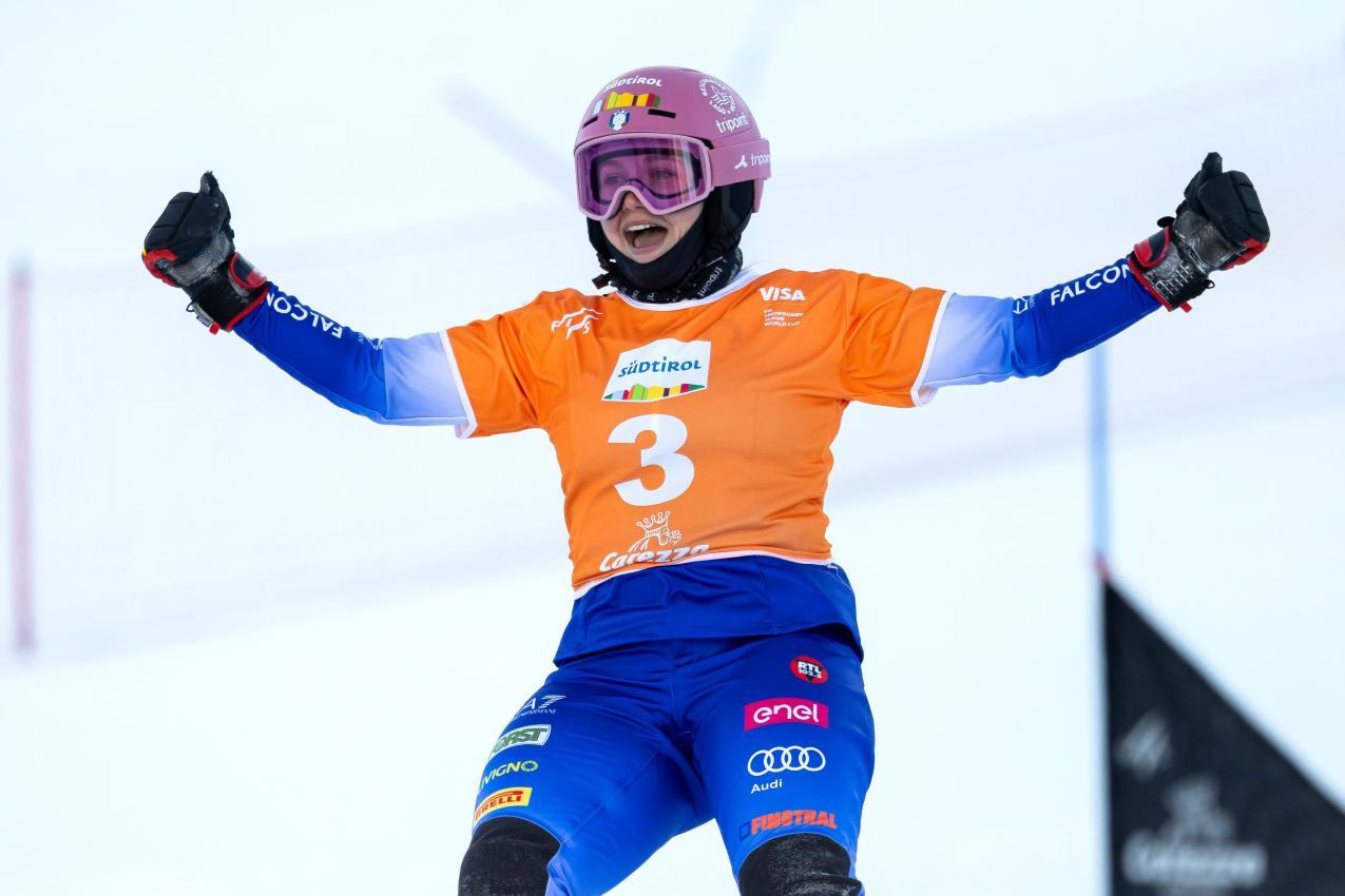 Jasmin Coratti hat im Vorjahr beim Heimweltcup in Carezza triumphiert. © Miha Matavz Photography / Miha Matavz