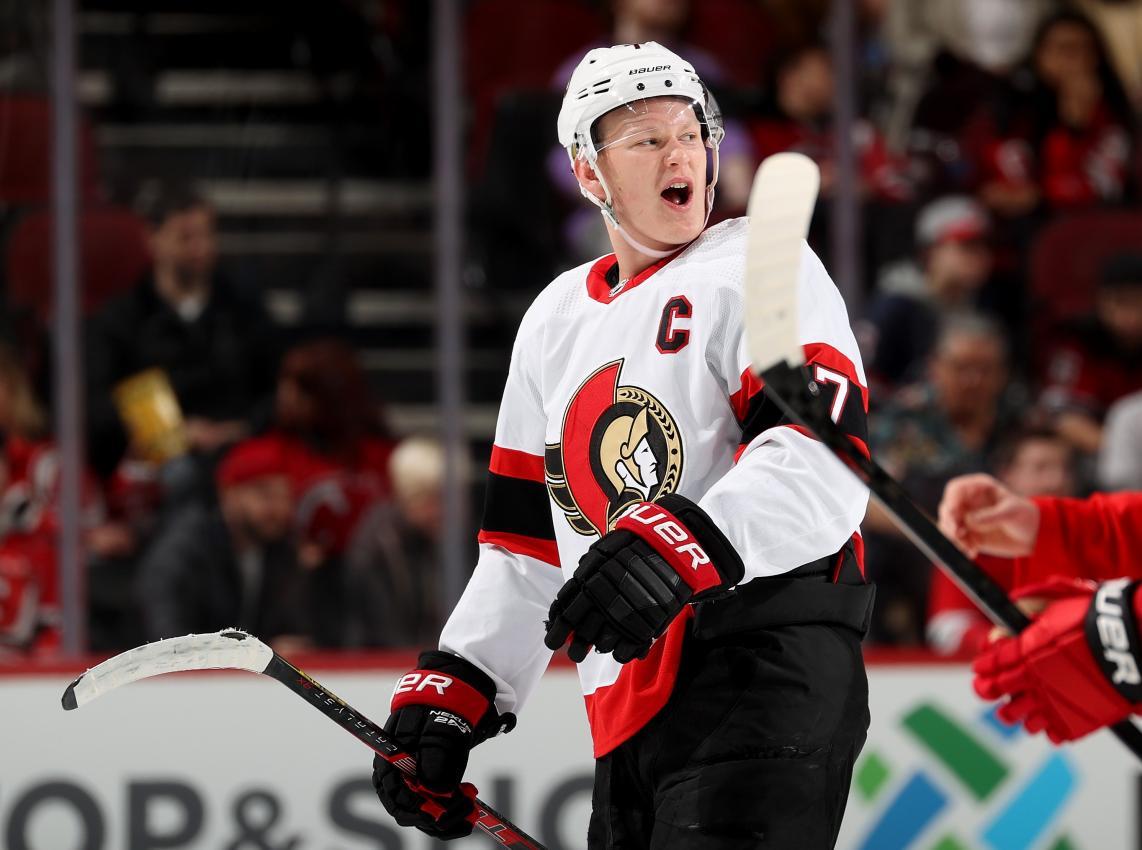 Captain Brady Tkachuk is frustrated. © APA/getty / ELSA