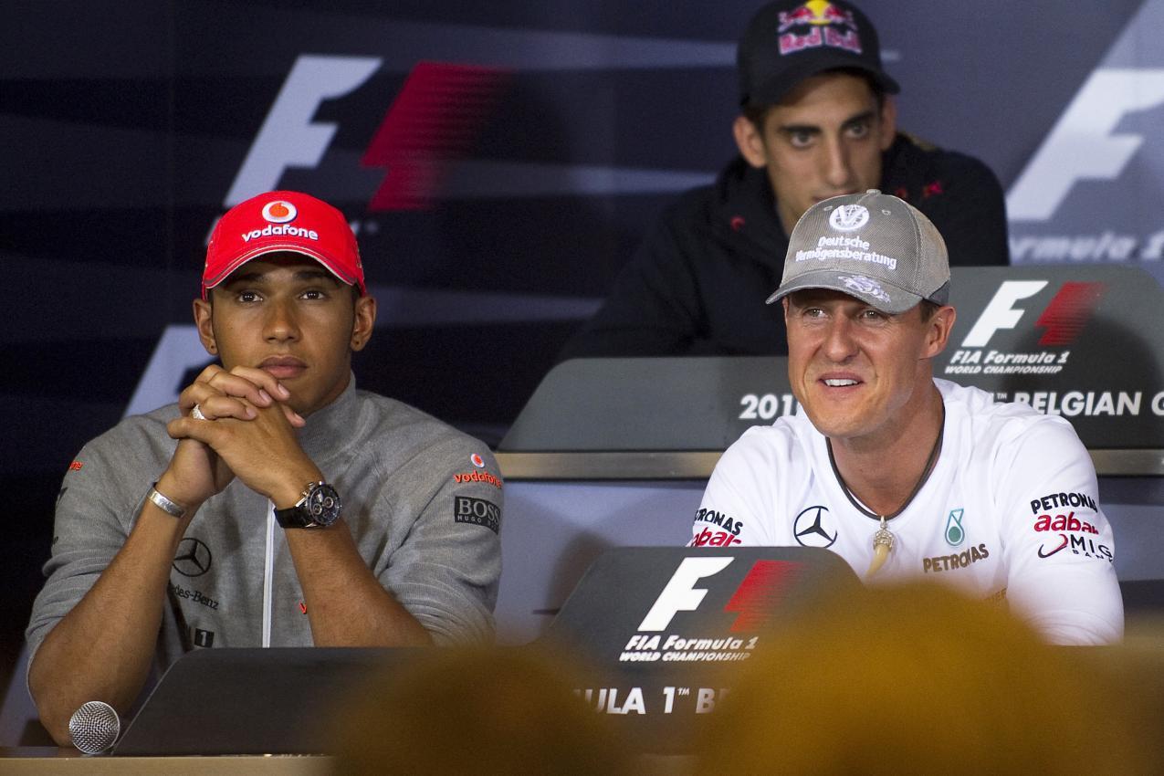Lewis Hamilton kennt und schätzt Michael Schumacher. © AFP / FRED DUFOUR