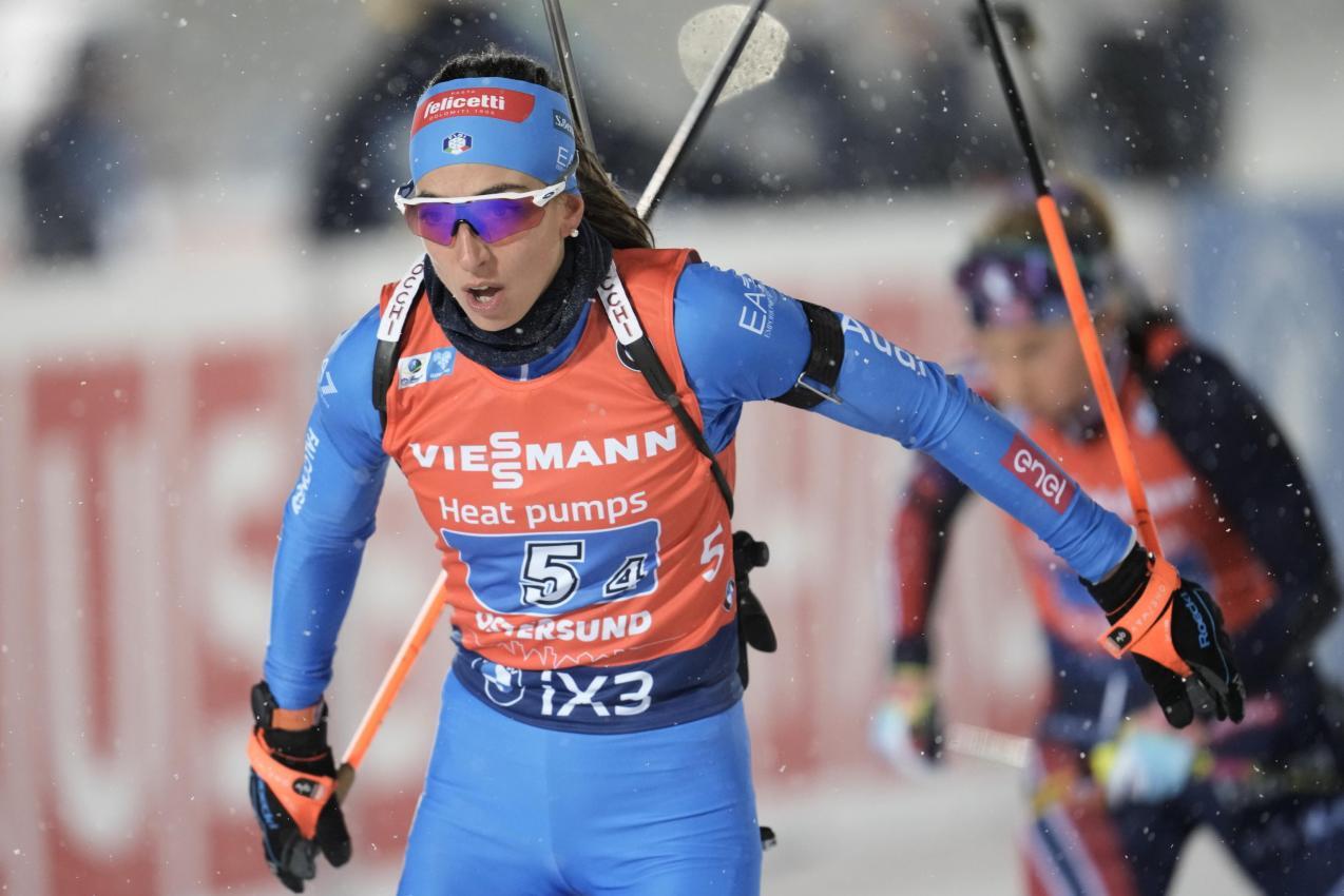 Lisa Vittozzi überragte bei ihrem Comeback. © ANSA / Bjorn Larsson Rosvall