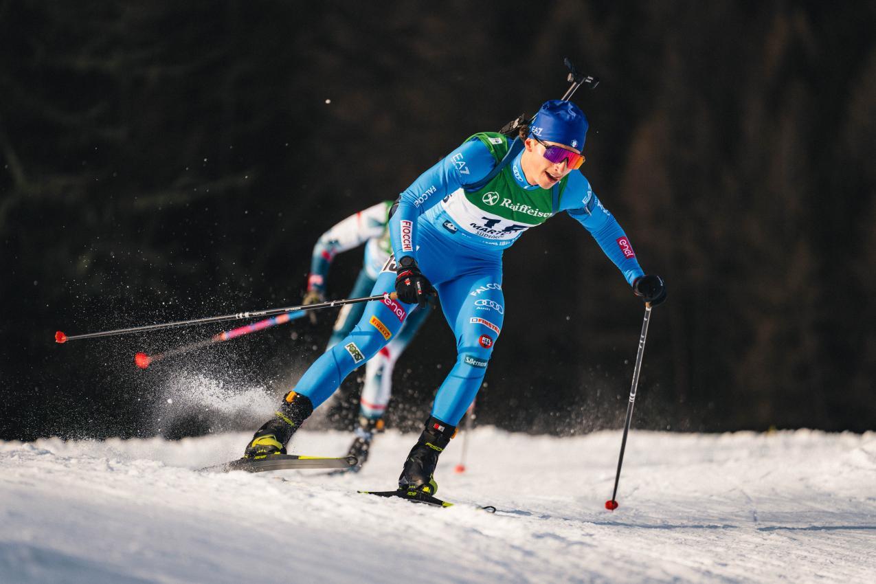 Maximilian Leitgeb in Aktion beim IBU Junior Cup in Martell. © Josef Plaickner