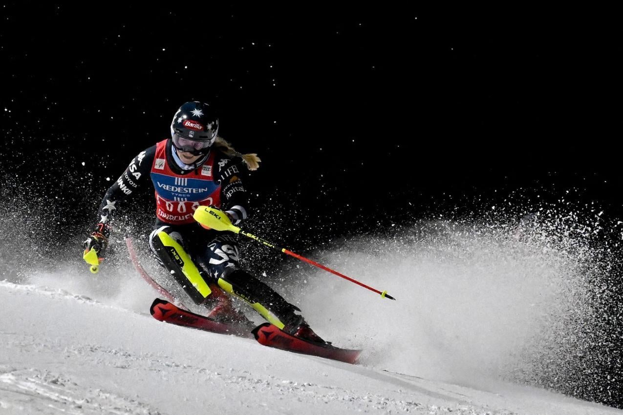Mikaela Shiffrin at the World Cup in Courchevel. © APA/afp / JEFF PACHOUD